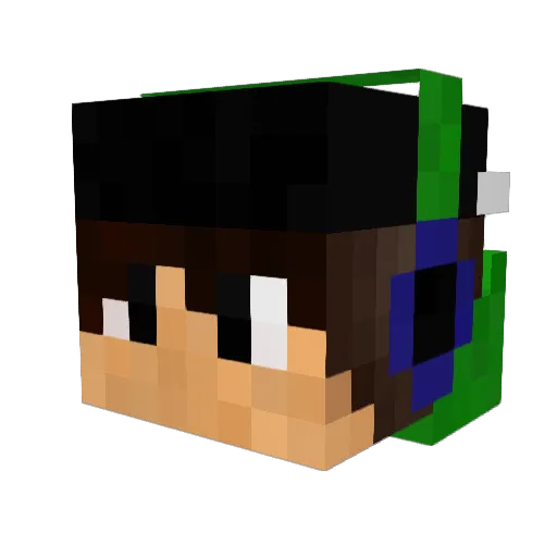 Lyobrix Minecraft avatar head, 3D render