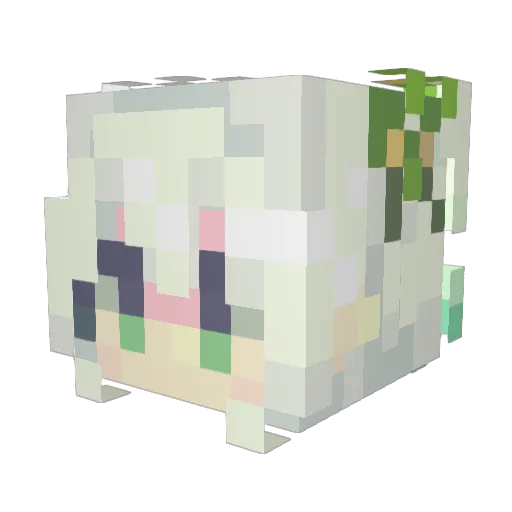 Lyolus Minecraft avatar head, 3D render