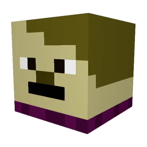 Lyon2607 Minecraft avatar head, 3D render