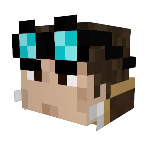 LyonWGF Minecraft avatar head, 3D render