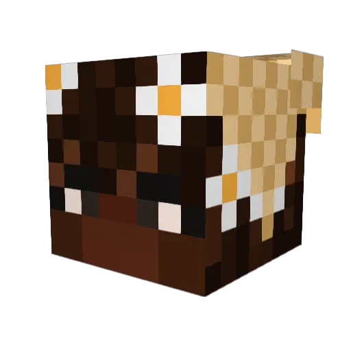 Lyonzen Minecraft avatar head, 3D render