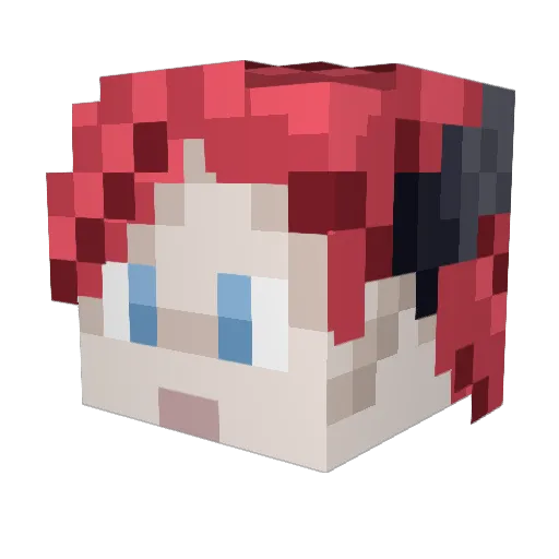 Lyorell Minecraft avatar head, 3D render