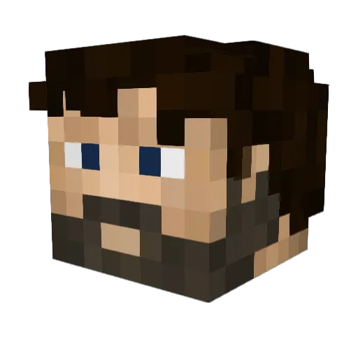 Lypcia Minecraft avatar head, 3D render