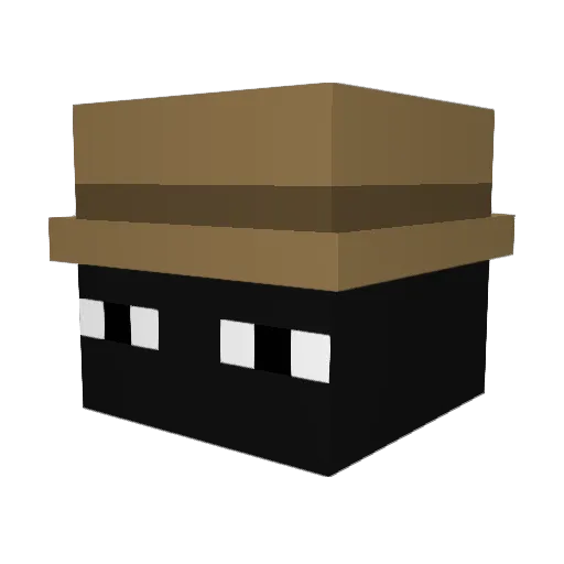 Lyqe Minecraft avatar head, 3D render