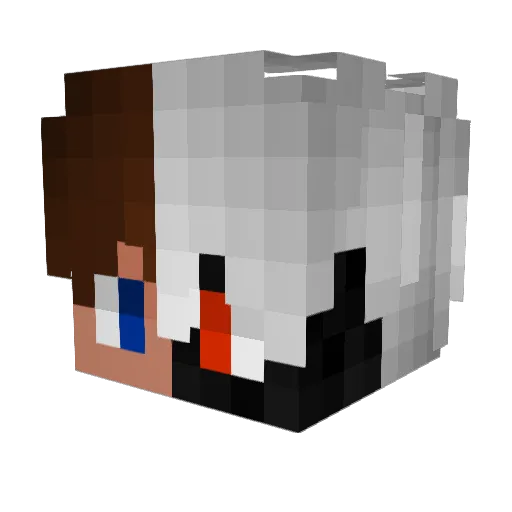 Lyqem Minecraft avatar head, 3D render