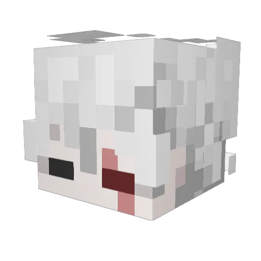 Lyqxiz Minecraft avatar head, 3D render