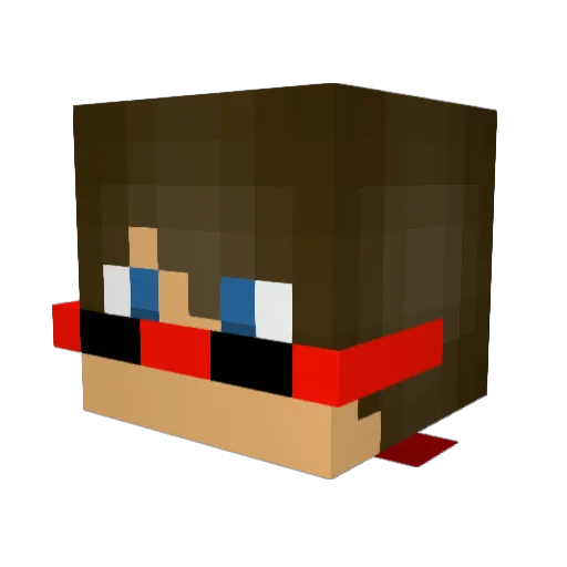 Lyr1X3 Minecraft avatar head, 3D render