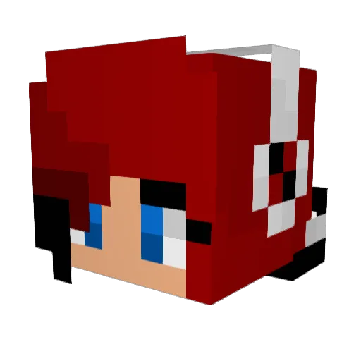 LyraD01 Minecraft avatar head, 3D render