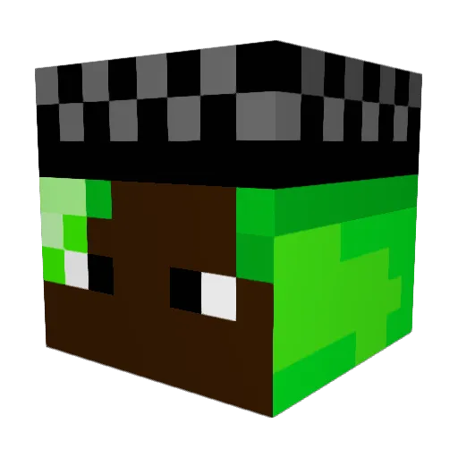 LyraKaze Minecraft avatar head, 3D render