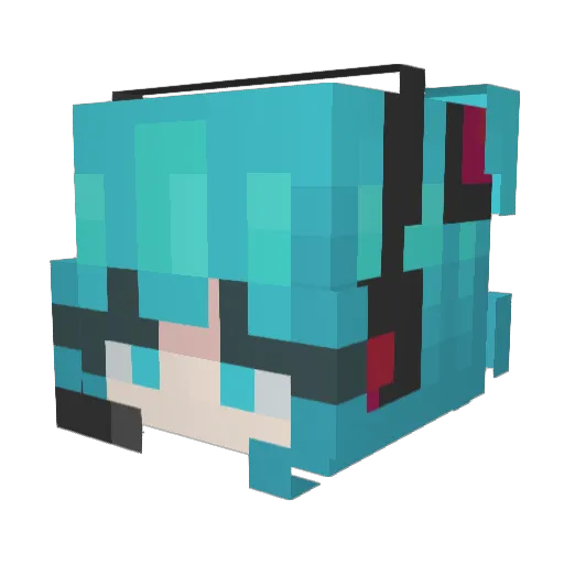 Lyraria Minecraft avatar head, 3D render