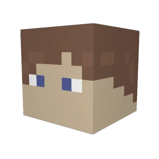 LyreYT Minecraft avatar head, 3D render