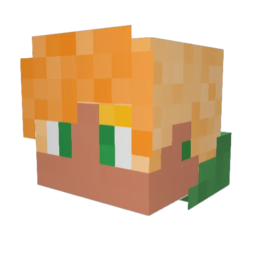 Lyre_bird Minecraft avatar head, 3D render