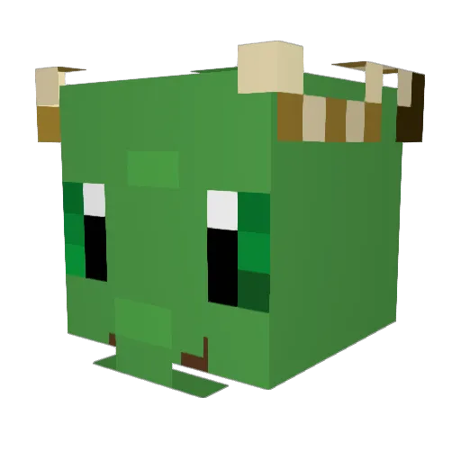 Lyredrake Minecraft avatar head, 3D render