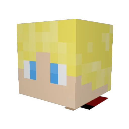 Lyreio Minecraft avatar head, 3D render