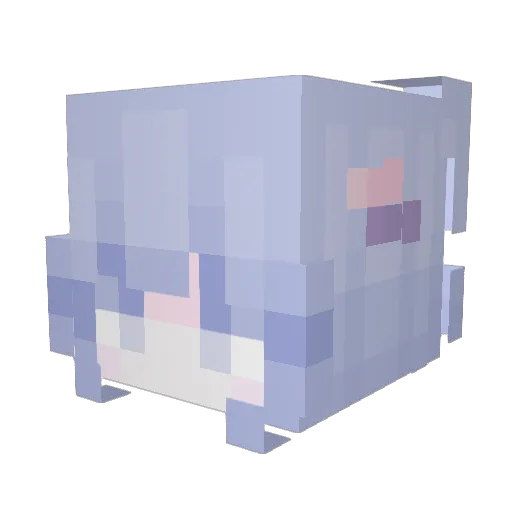 Lyrey Minecraft avatar head, 3D render
