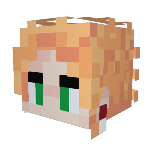 Lyriam_ Minecraft avatar head, 3D render