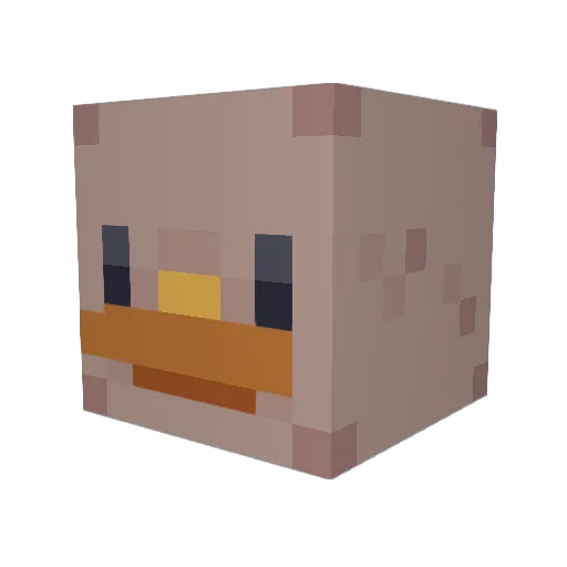 LyricLarry Minecraft avatar head, 3D render