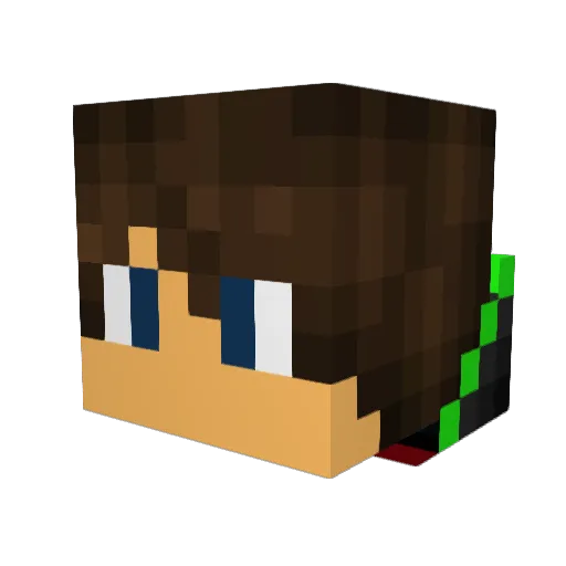 LyricSafe Minecraft avatar head, 3D render