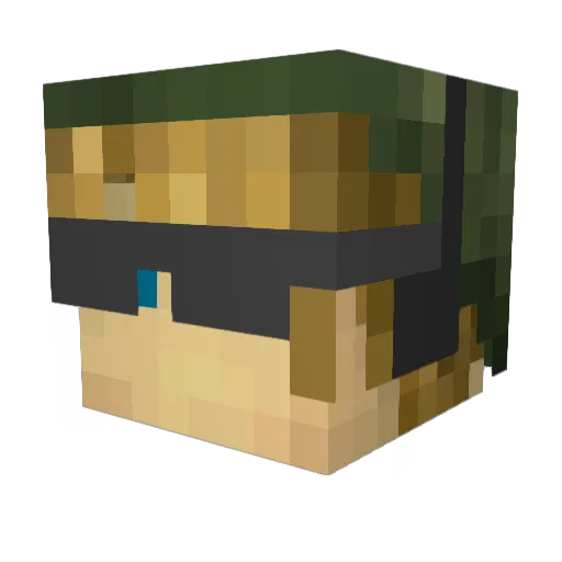 Lyric_02 Minecraft avatar head, 3D render