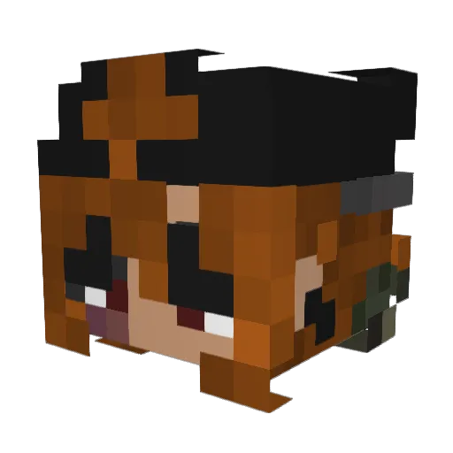 Lyric__07 Minecraft avatar head, 3D render