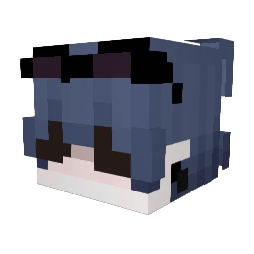 LyricsMusic Minecraft avatar head, 3D render