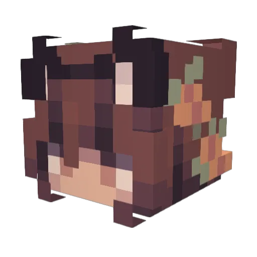 Lyriie Minecraft avatar head, 3D render