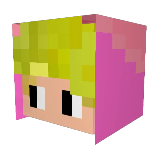 Lyriker Minecraft avatar head, 3D render