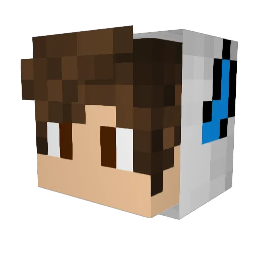 Lyrines Minecraft avatar head, 3D render