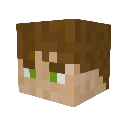Lyriqx Minecraft avatar head, 3D render
