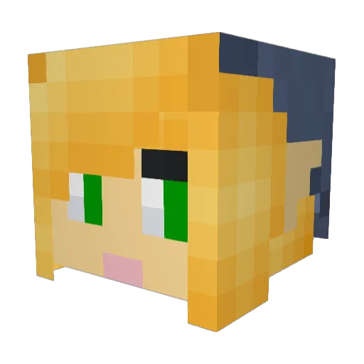LyroxXia Minecraft avatar head, 3D render