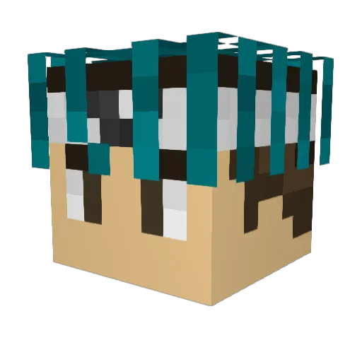 Lyrteca Minecraft avatar head, 3D render