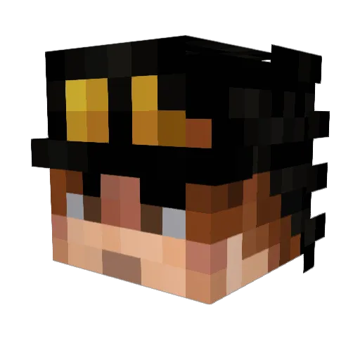 LyruxTLT Minecraft avatar head, 3D render