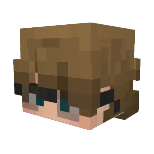 Lys1ma Minecraft avatar head, 3D render