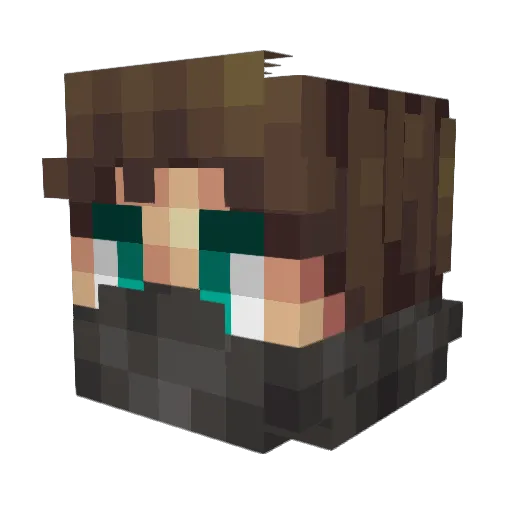 Lysa0483 Minecraft avatar head, 3D render