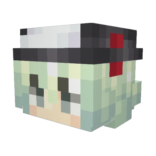 Lysannnn Minecraft avatar head, 3D render