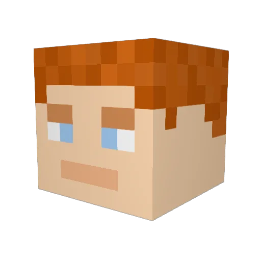 Lysberg Minecraft avatar head, 3D render