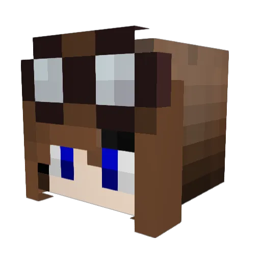 Lyseim Minecraft avatar head, 3D render
