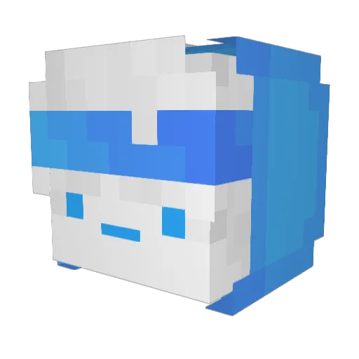 Lysen Minecraft avatar head, 3D render