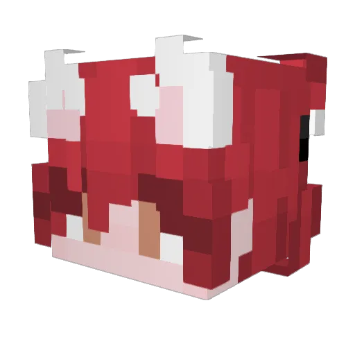 Lysera_ Minecraft avatar head, 3D render