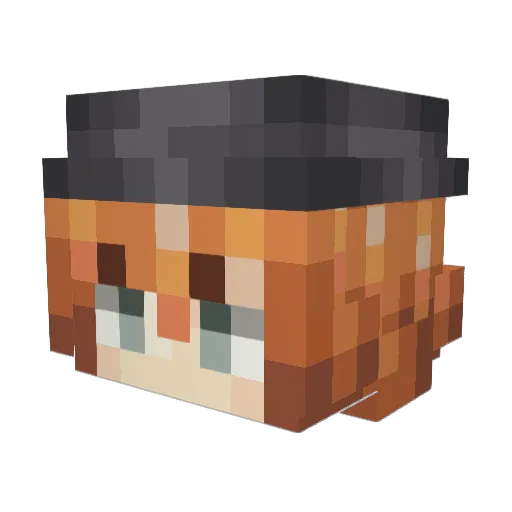 Lyserait Minecraft avatar head, 3D render