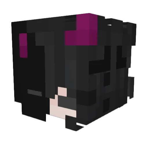 Lysil Minecraft avatar head, 3D render