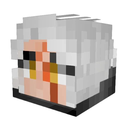 Lysimache Minecraft avatar head, 3D render