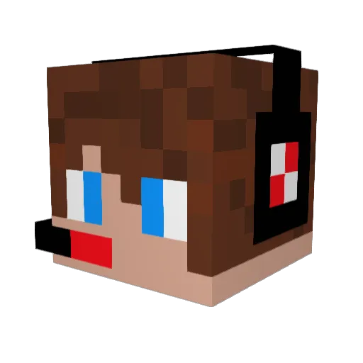 Lysisman Minecraft avatar head, 3D render