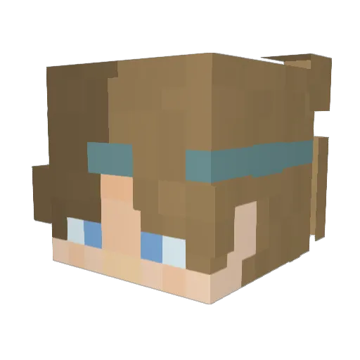 Lyskoo Minecraft avatar head, 3D render