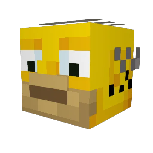 Lysolol Minecraft avatar head, 3D render