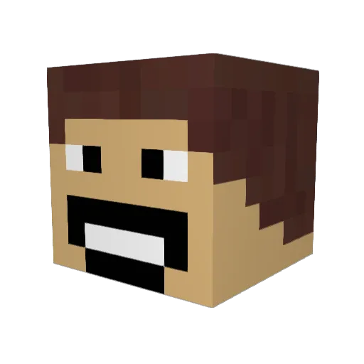 Lysomat Minecraft avatar head, 3D render