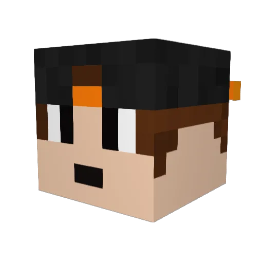 Lysran Minecraft avatar head, 3D render