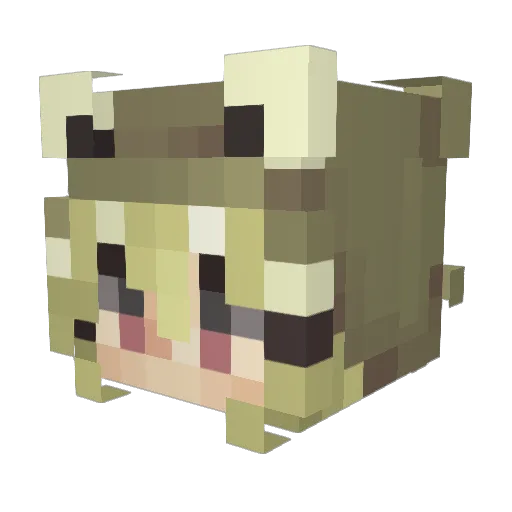 Lyss16 Minecraft avatar head, 3D render