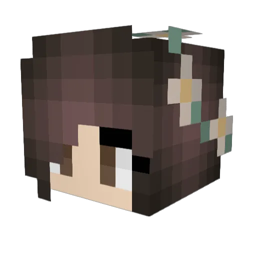 Lyssa257 Minecraft avatar head, 3D render
