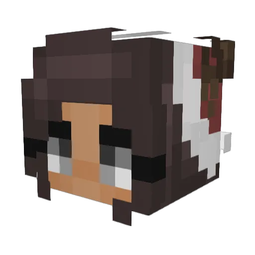 Lyssa26 Minecraft avatar head, 3D render